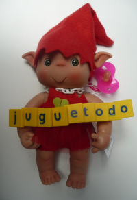 Peque Duendys Niebla niña  vestido tul rojo
