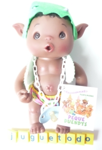 Peque Duendys Gofry niño negrito duendy gorro verde