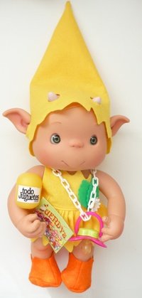 Duendy Niebla niña pétalos amarillos