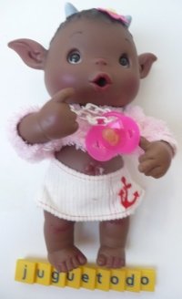 Duendy Gofry niña negrita  falda pana