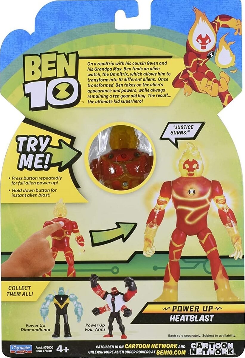 Heatblast Power Up ( Playmates 76601 ) imagen b