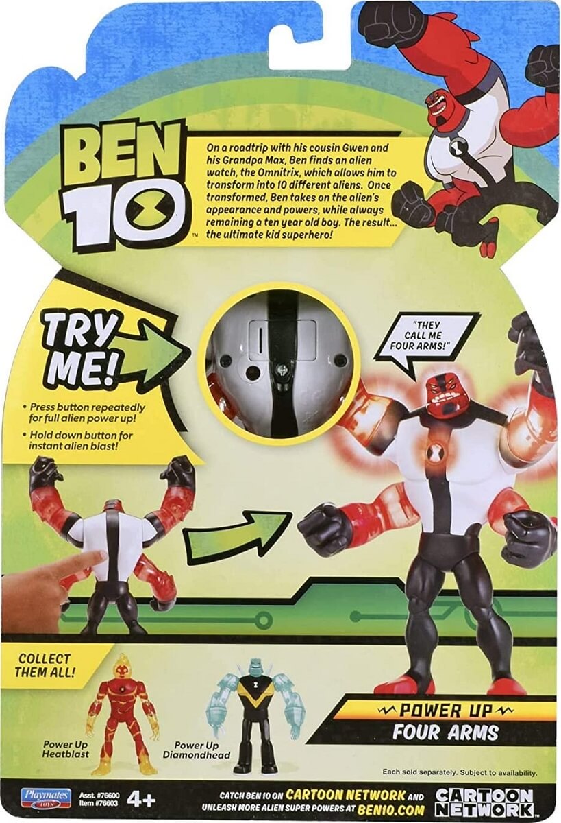 Four Arms Power Up ( Playmates 76603 ) imagen b
