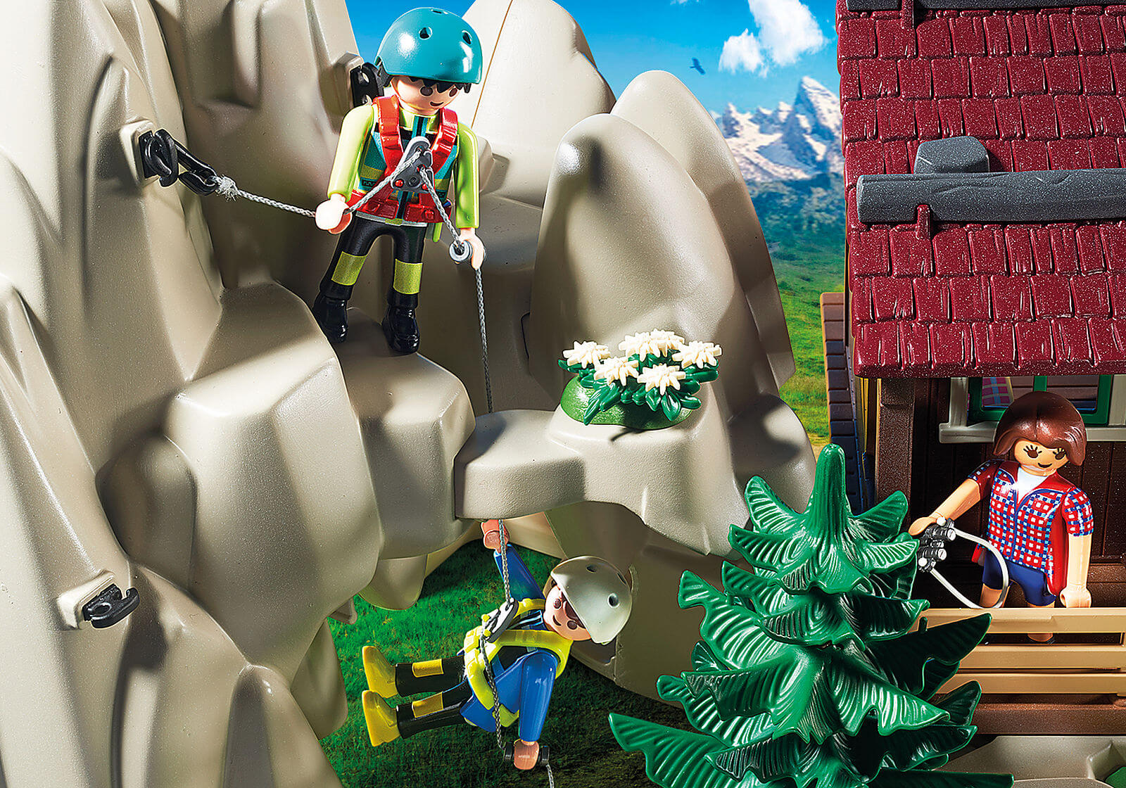 playmobil escaladores con refugio