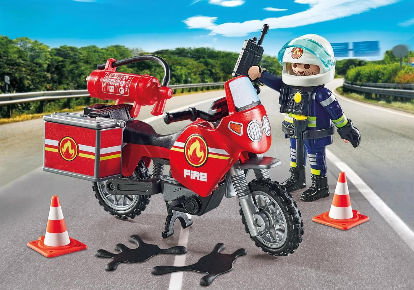 Moto en el Lugar del Accidente ( Playmobil 71466 ) imagen a