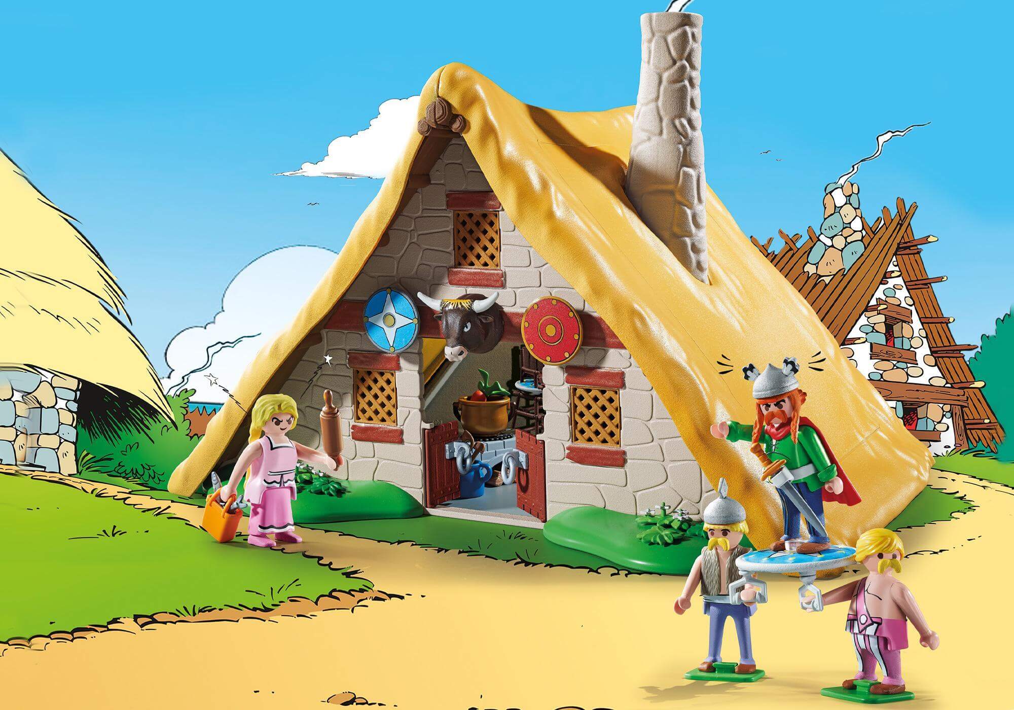 Cabaña de Abraracurcix Asterix ( Playmobil 70932 ) imagen a