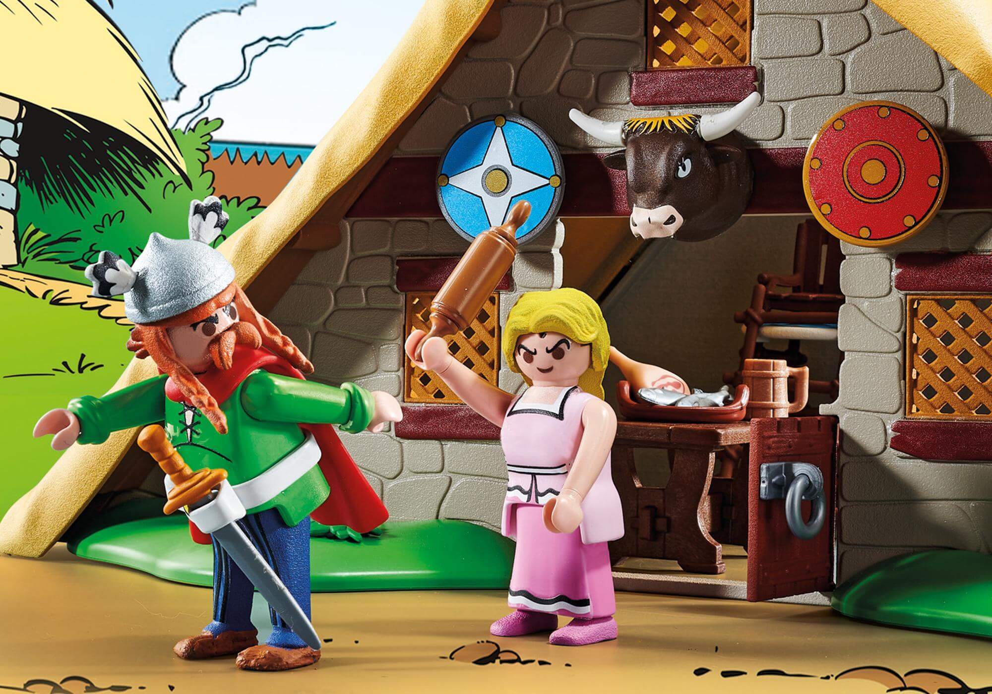 Cabaña de Abraracurcix Asterix ( Playmobil 70932 ) imagen b