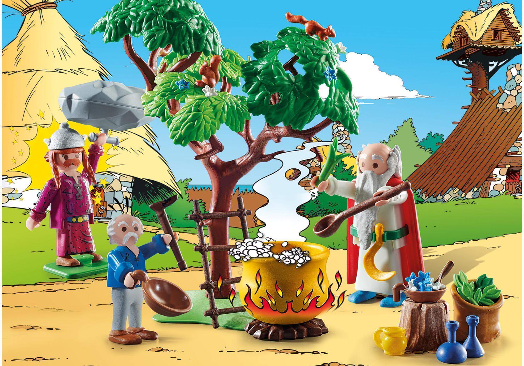 Panoramix con el caldero de la Pocion Magica Asterix ( Playmobil 70933 ) imagen a