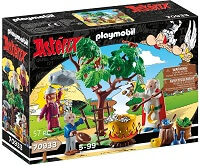 Panoramix con el caldero de la Pocion Magica Asterix