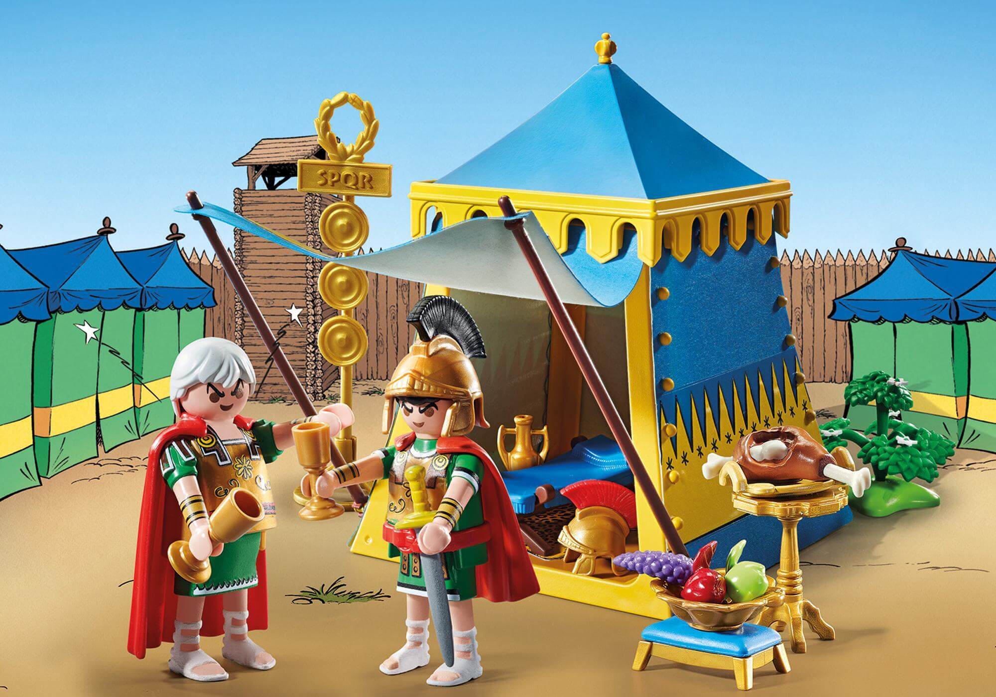Tienda con generales Asterix ( Playmobil 71015 ) imagen a