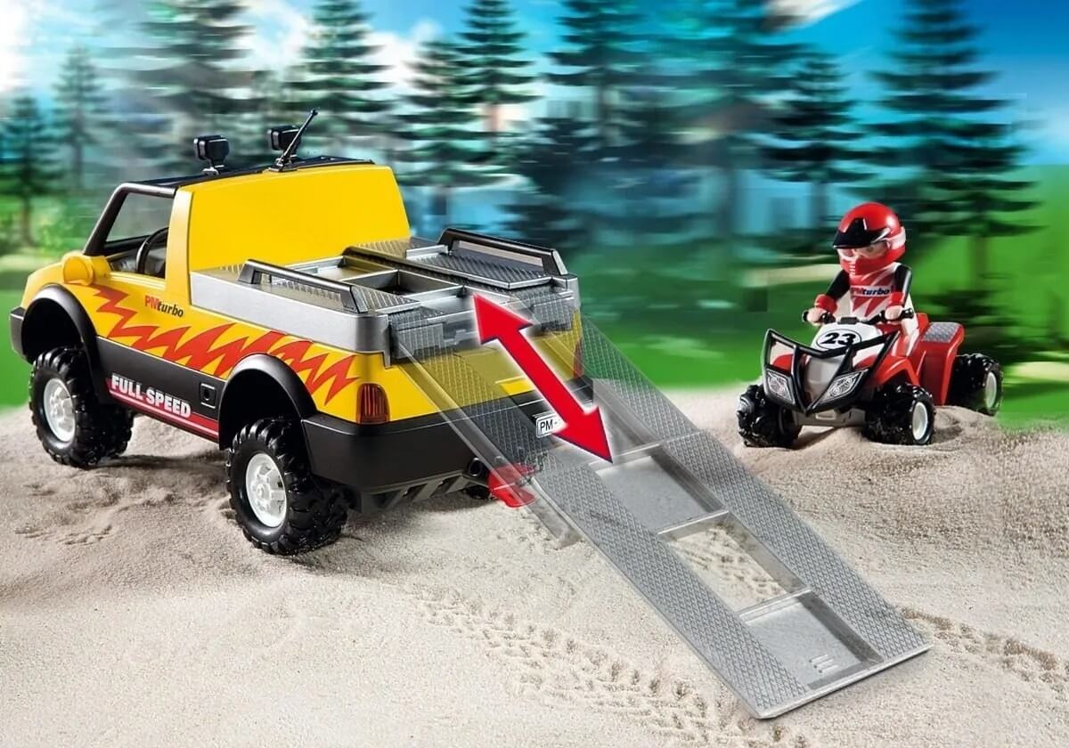 Pick-up con Quad de carreras ( Playmobil 4228 ) imagen b