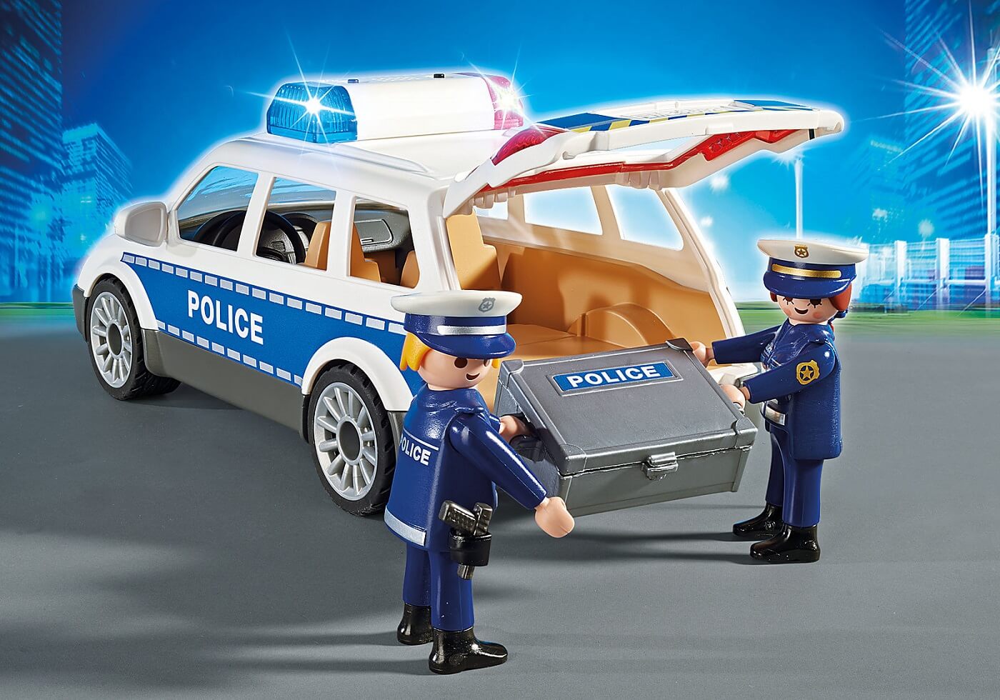 Coche de Policia con Luces y Sonido ( Playmobil 6920 ) imagen c