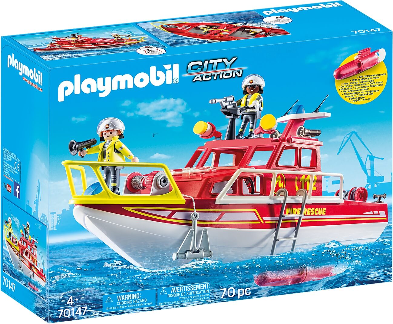 Anoi Poder Desconocido Playmobil Barco de Bomberos (Playmobil 70147) | Juguetes Juguetodo