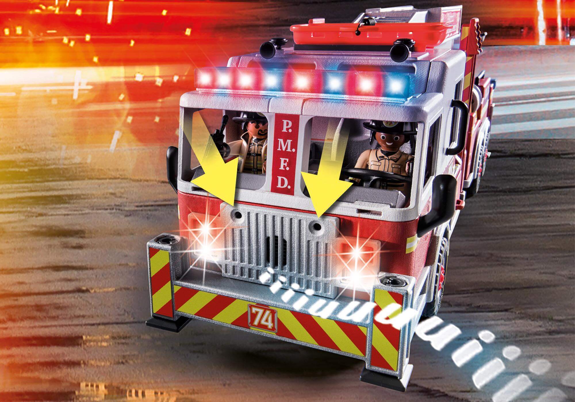 Vehiculo Bomberos US Tower Ladder ( Playmobil 70935 ) imagen d