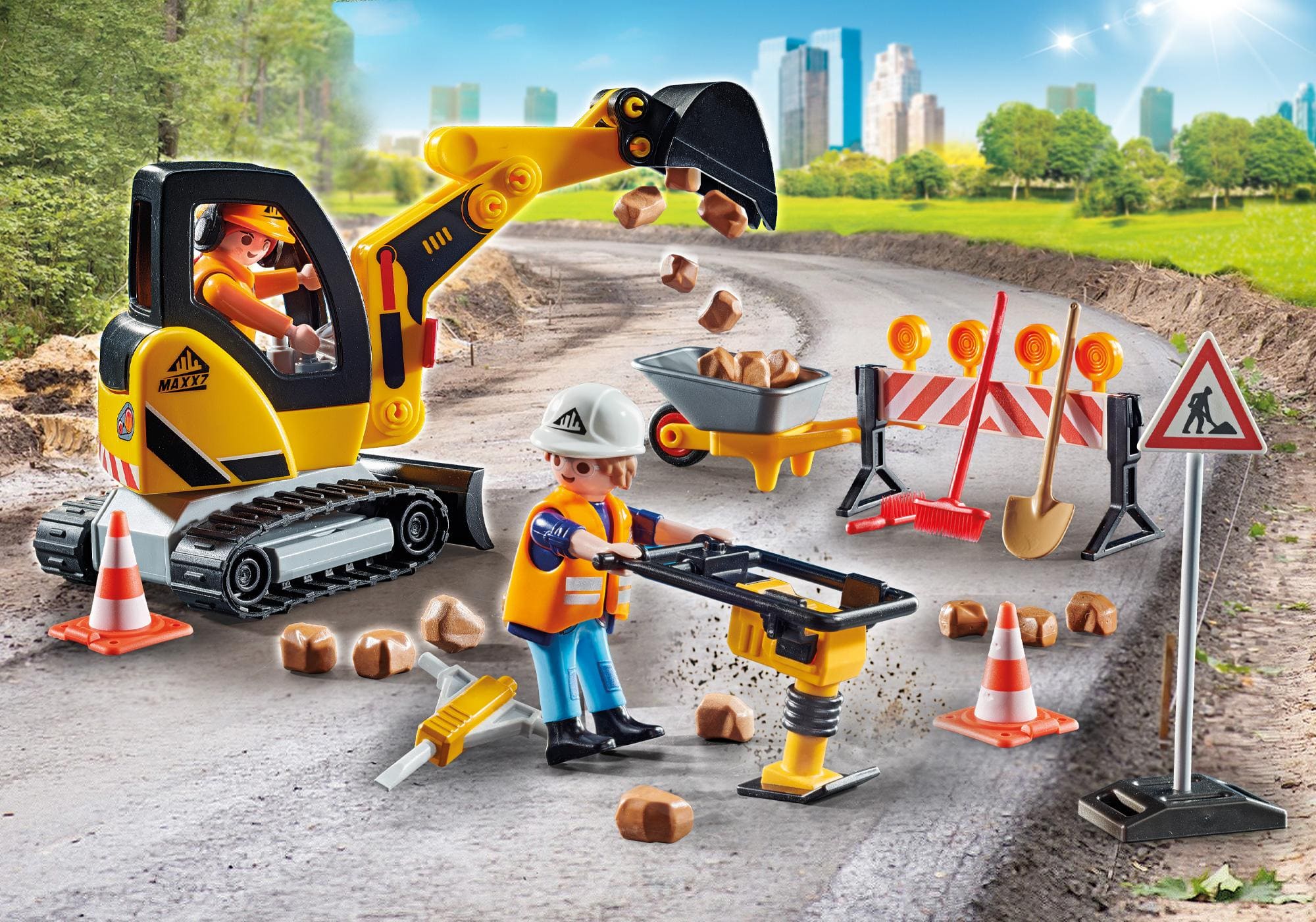 Promo-Pack Carretera en construcción ( Playmobil 71045 ) imagen a