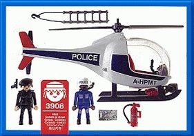 Equipo de helicóptero de Policía ( Playmobil 3908 ) imagen b