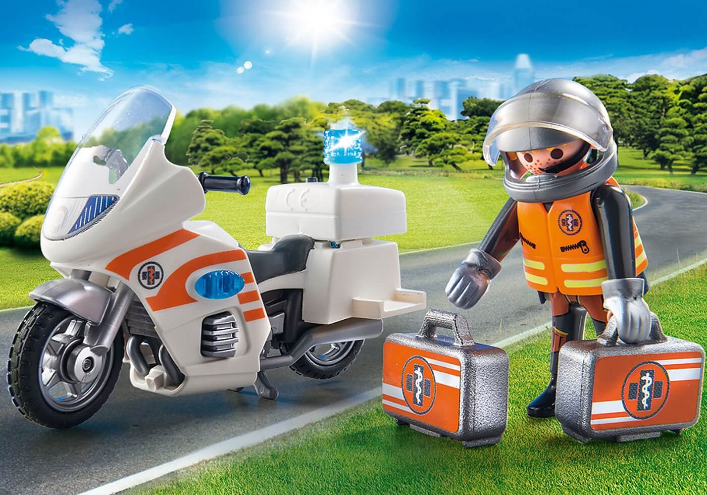 Moto de Emergencias ( Playmobil 70051 ) imagen b