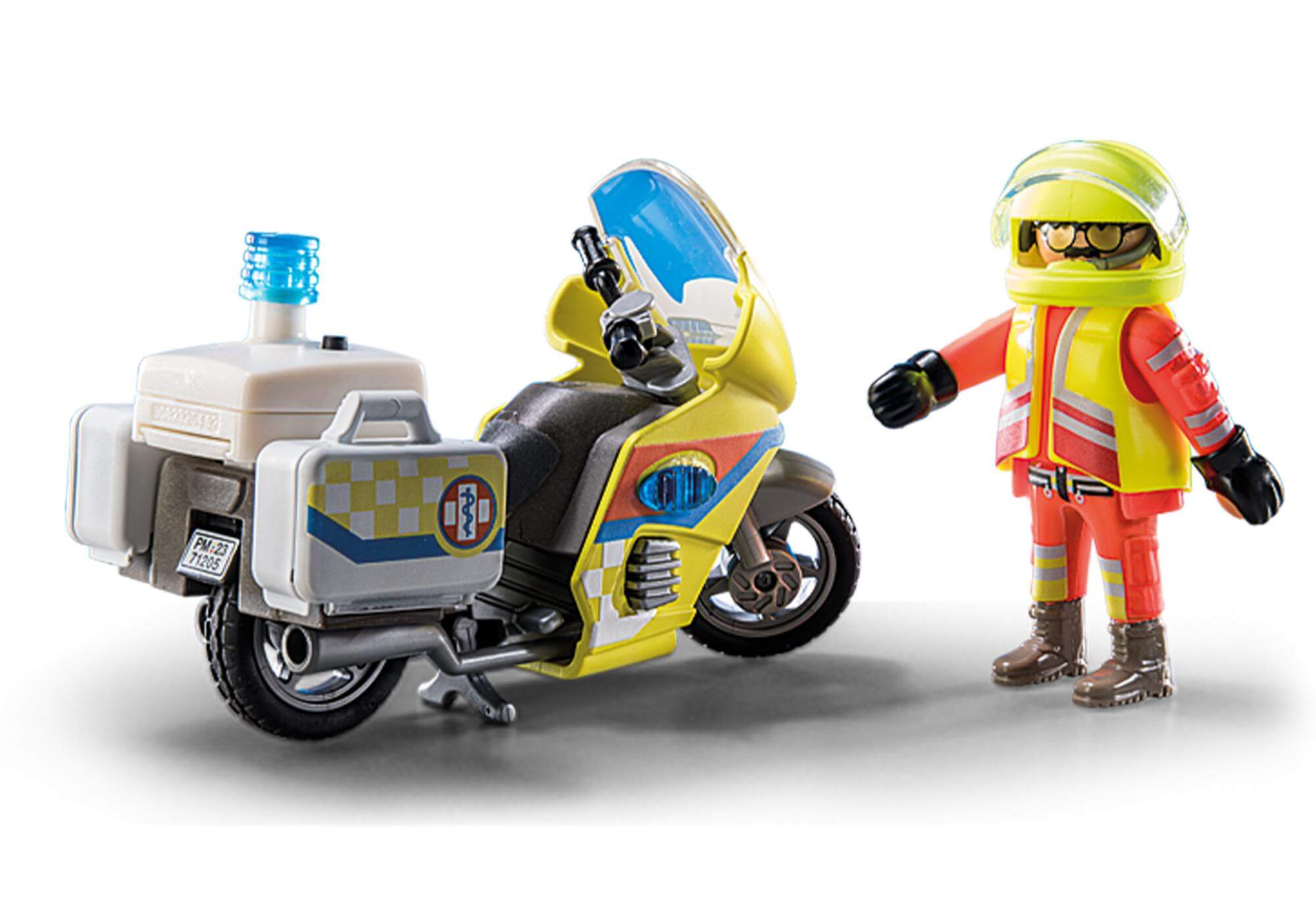 Rescate Medico de urgencias en moto ( Playmobil 71205 ) imagen b
