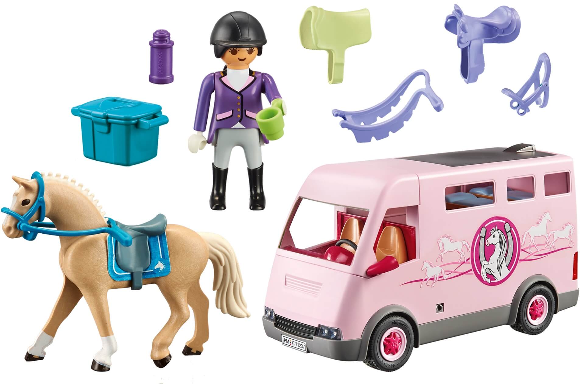 Furgoneta para caballos con entrenadora ( Playmobil 71237 ) imagen e