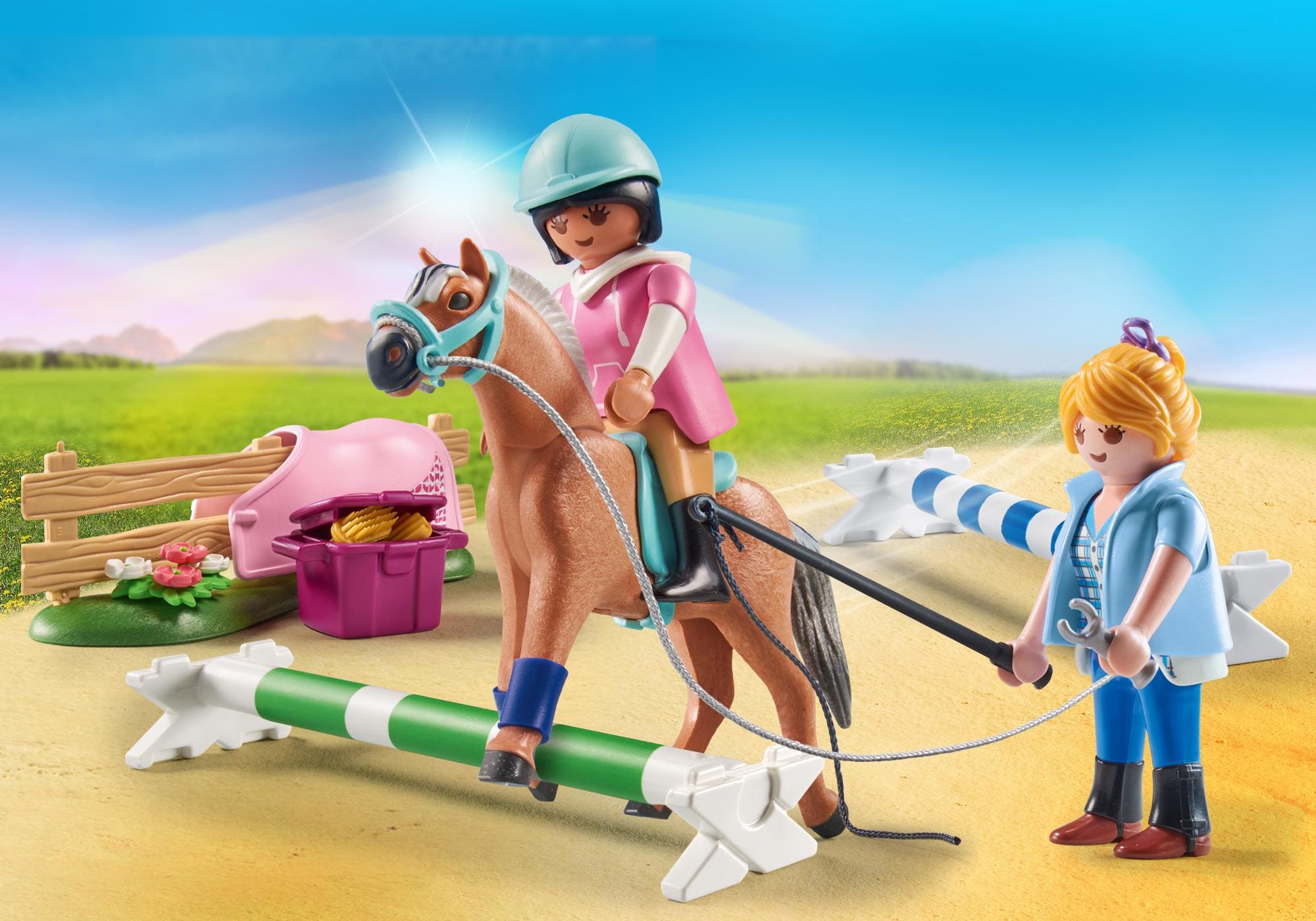 Clases de equitacion ( Playmobil 71242 ) imagen a