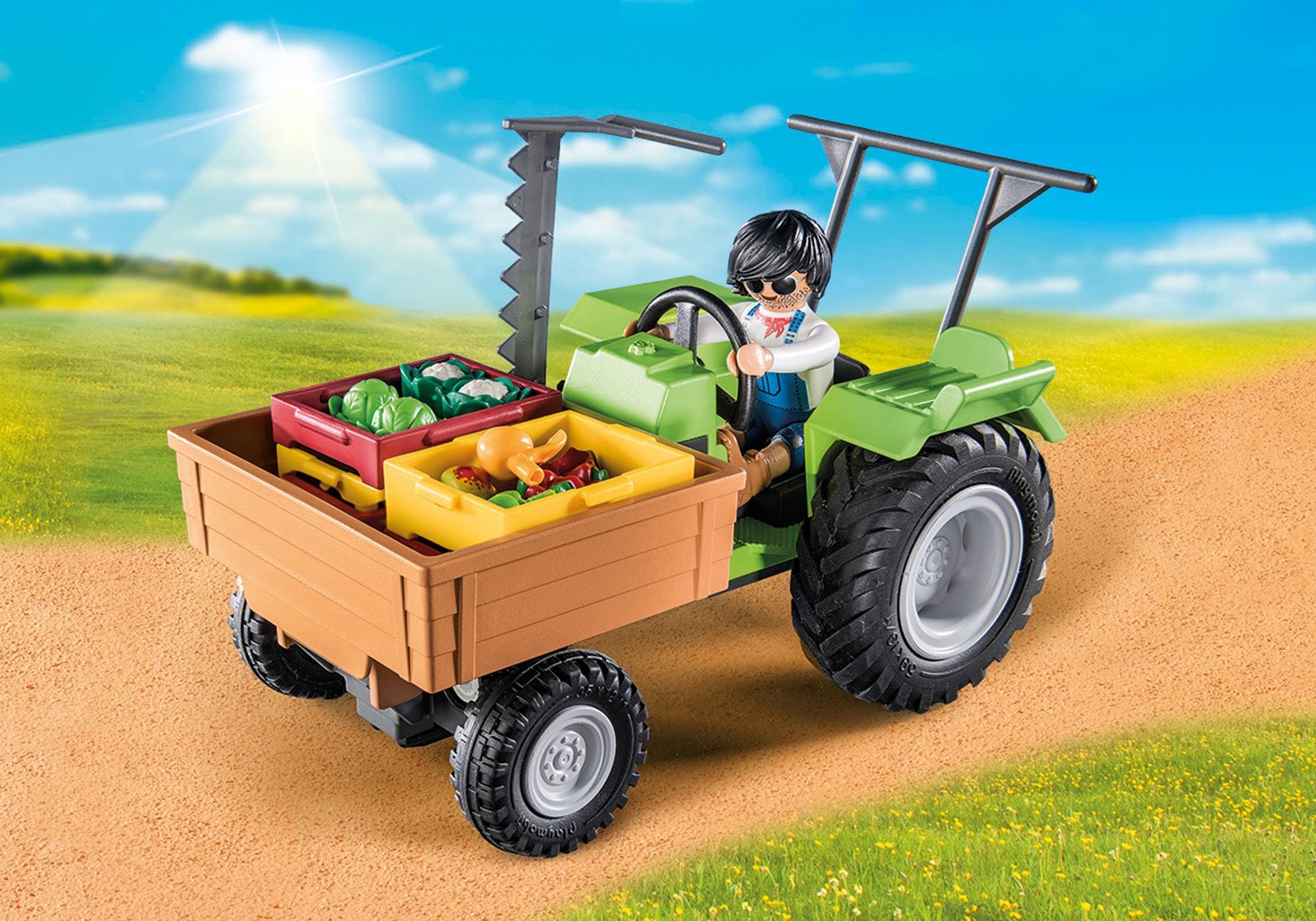 Tractor y remolque ( Playmobil 71249 ) imagen b