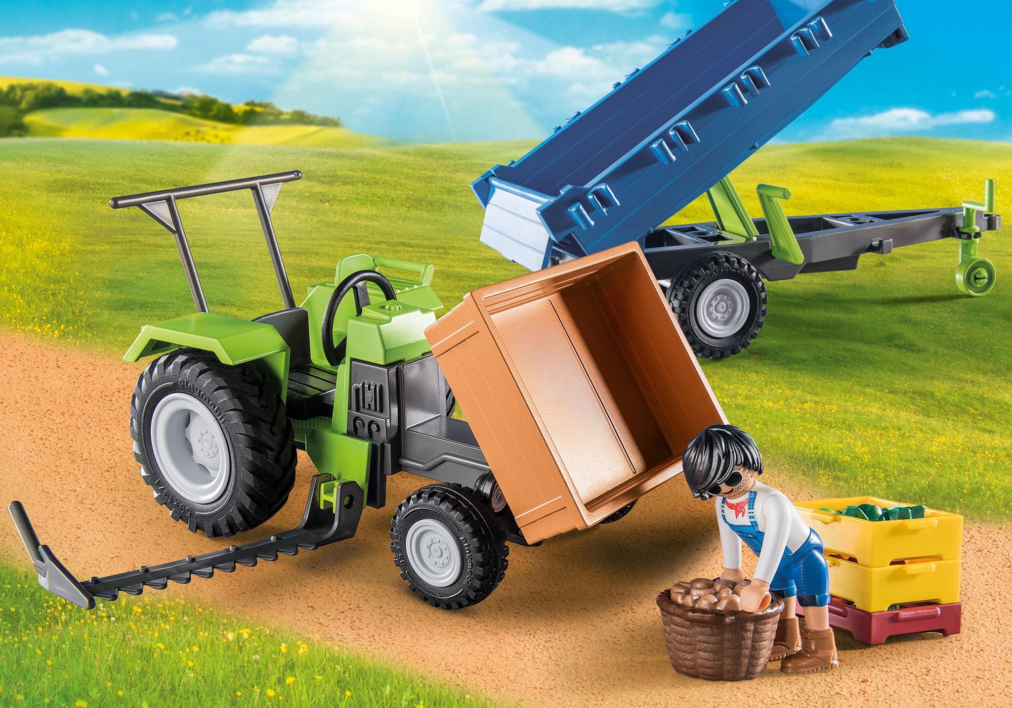 Tractor y remolque ( Playmobil 71249 ) imagen c