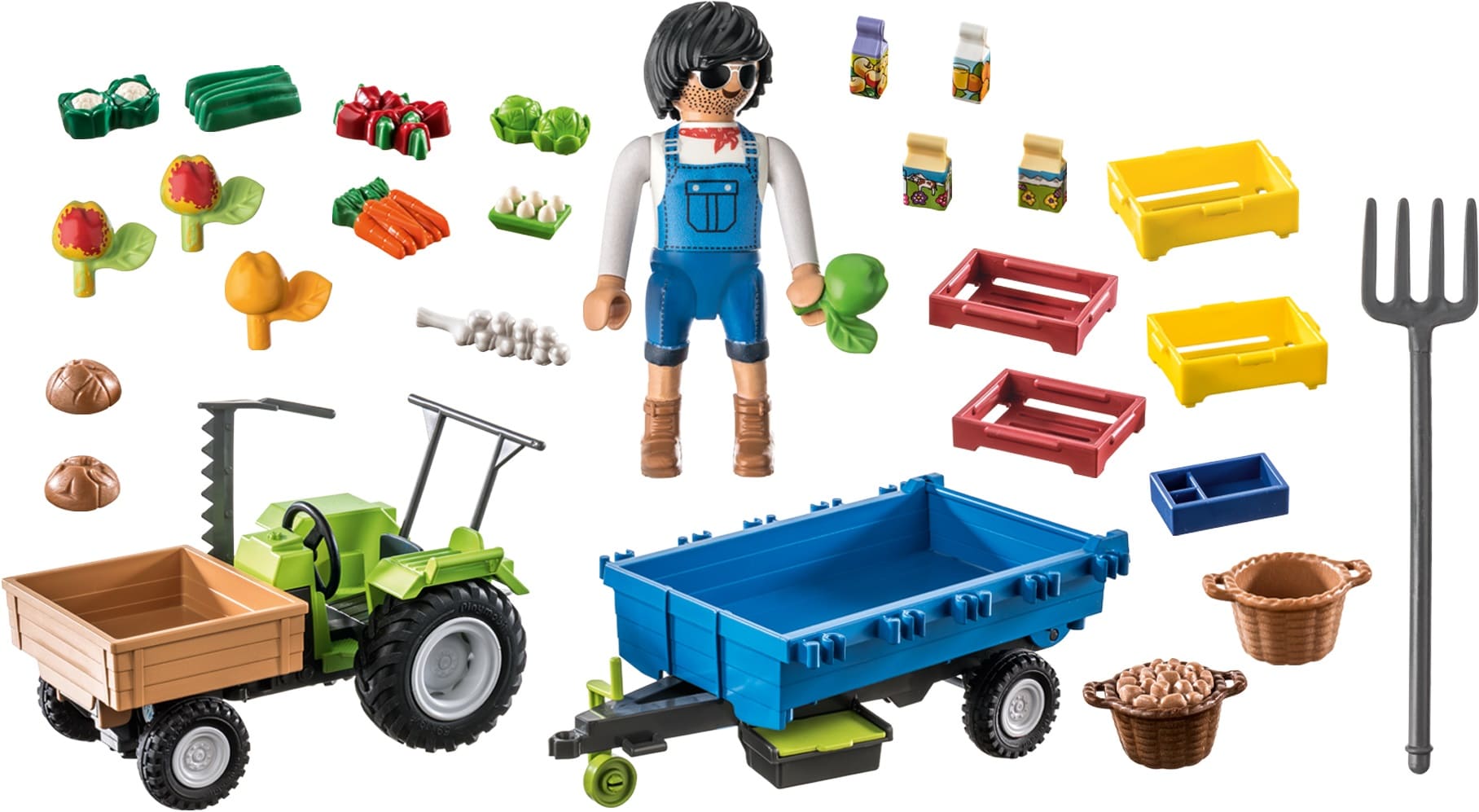 Tractor y remolque ( Playmobil 71249 ) imagen d