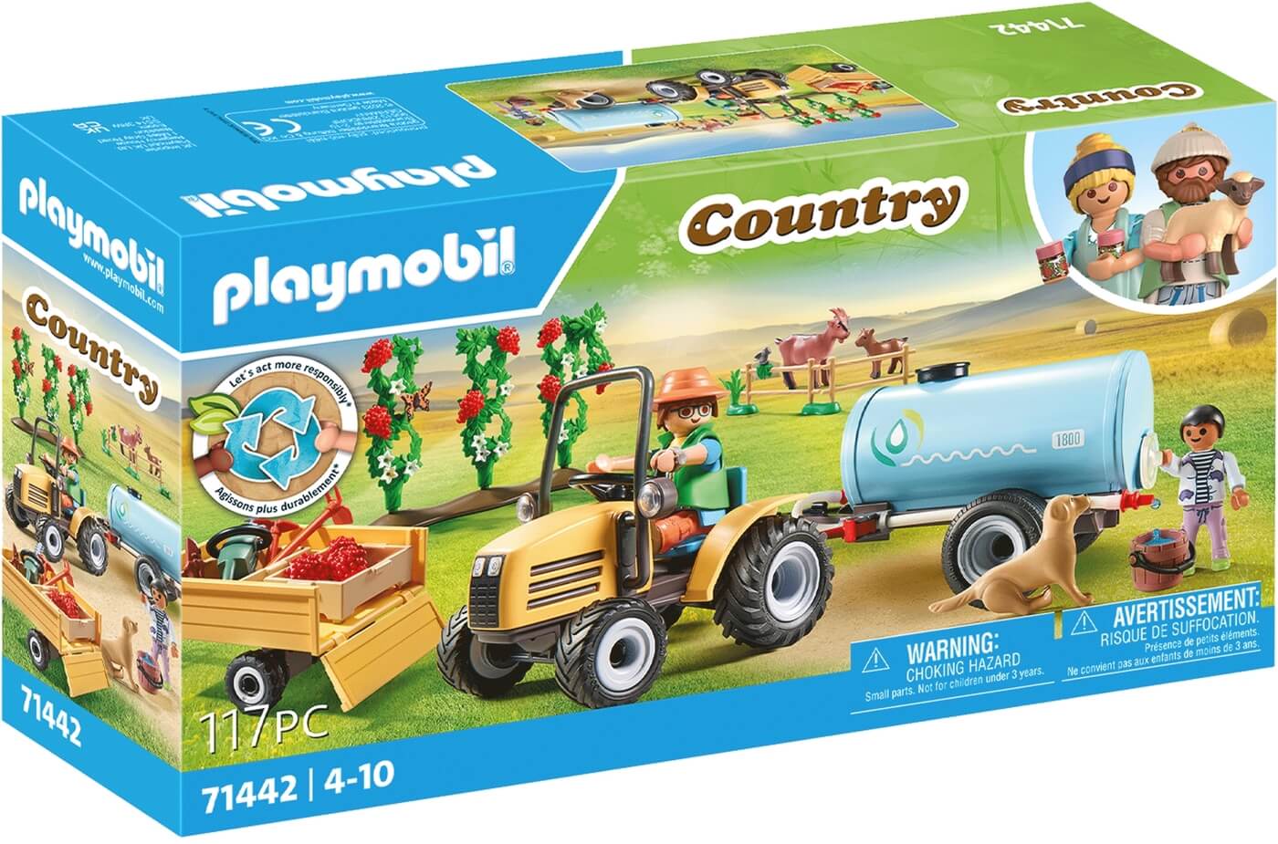Tractor con Remolque y Cisterna de agua ( Playmobil 71442 ) imagen f
