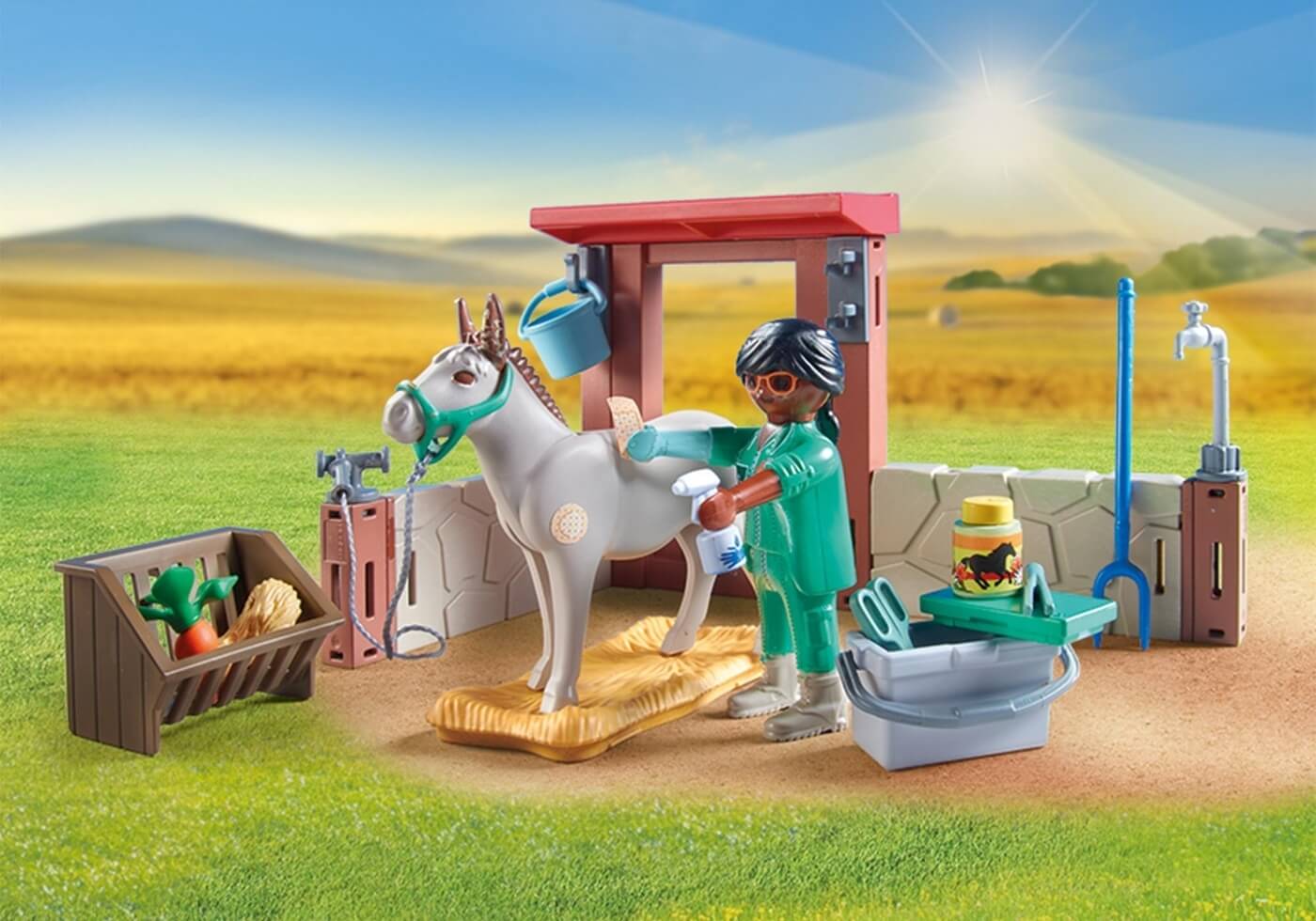 Veterinaria con Burros Starter Pack ( Playmobil 71471 ) imagen b