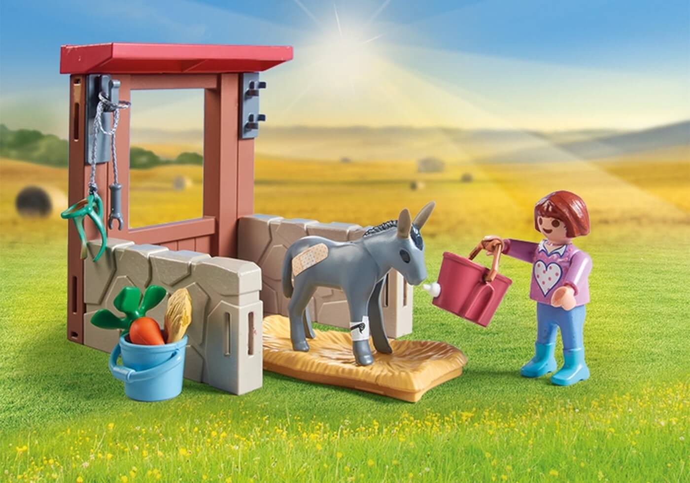 Veterinaria con Burros Starter Pack ( Playmobil 71471 ) imagen c