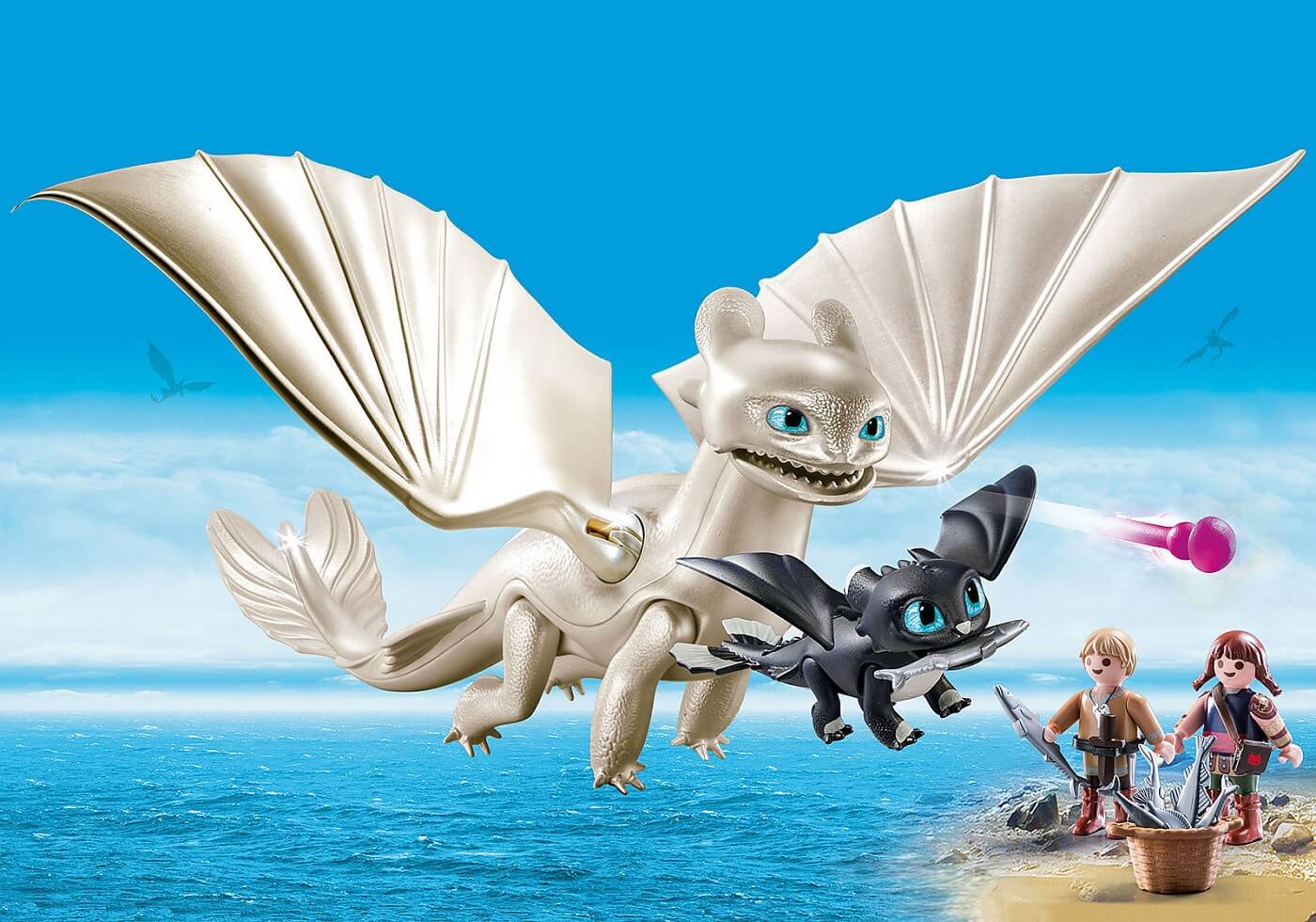 Furia Diurna y bebe dragon con niños ( Playmobil 70038 ) imagen a