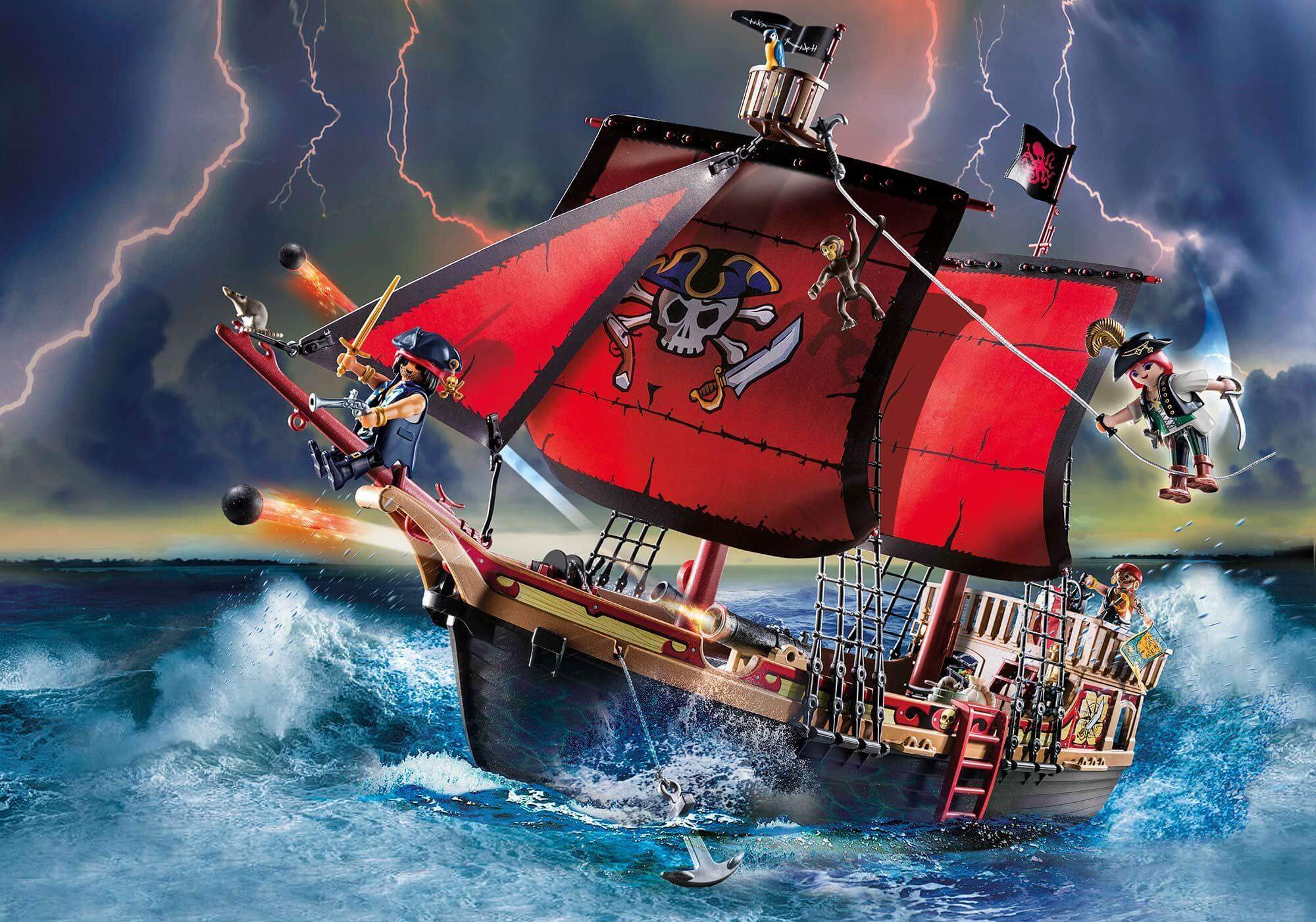 Barco Pirata Calavera ( Playmobil 70411 ) imagen a