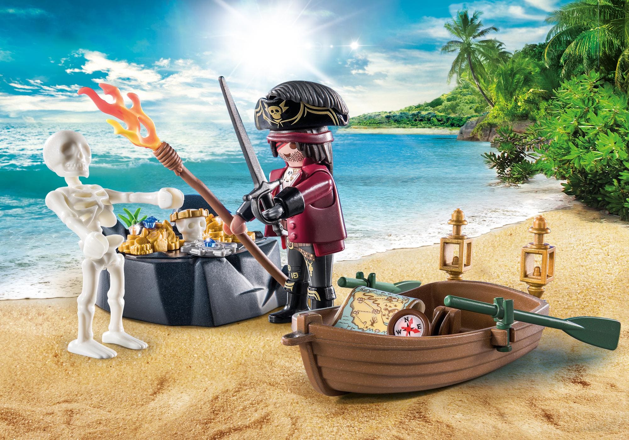 Starter-Pack Pirata con bote de remos ( Playmobil 71254 ) imagen a