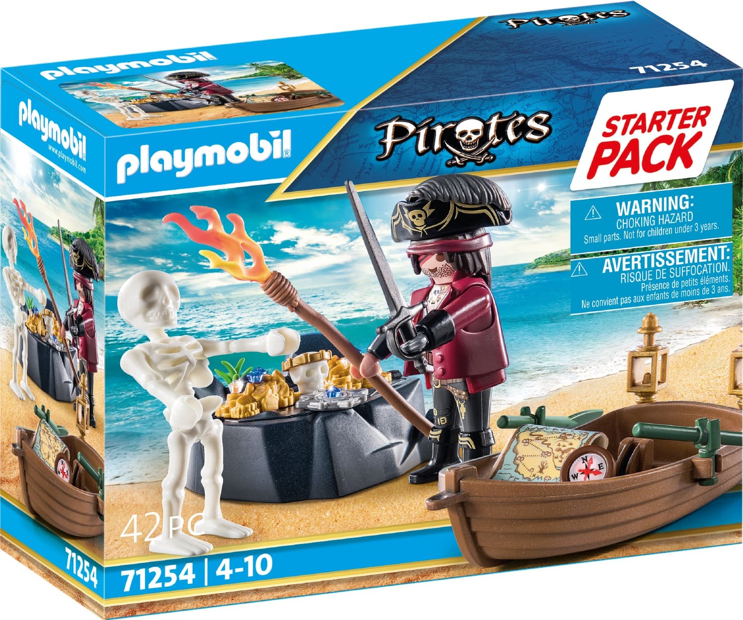Starter-Pack Pirata con bote de remos ( Playmobil 71254 ) imagen e