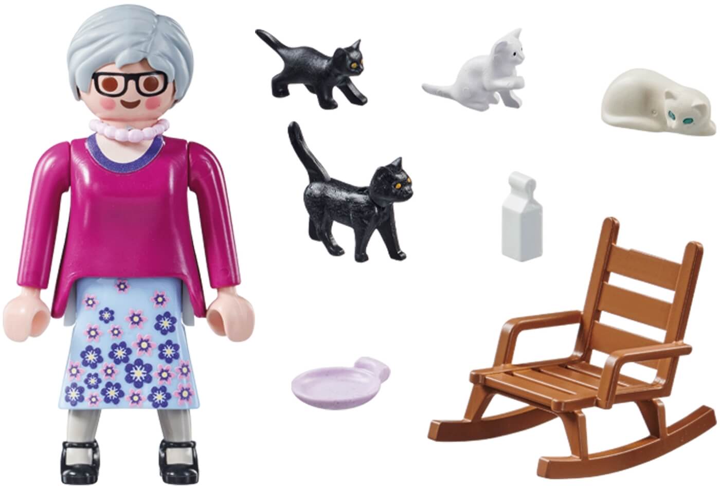 Abuela con gatos ( Playmobil 71172 ) imagen b