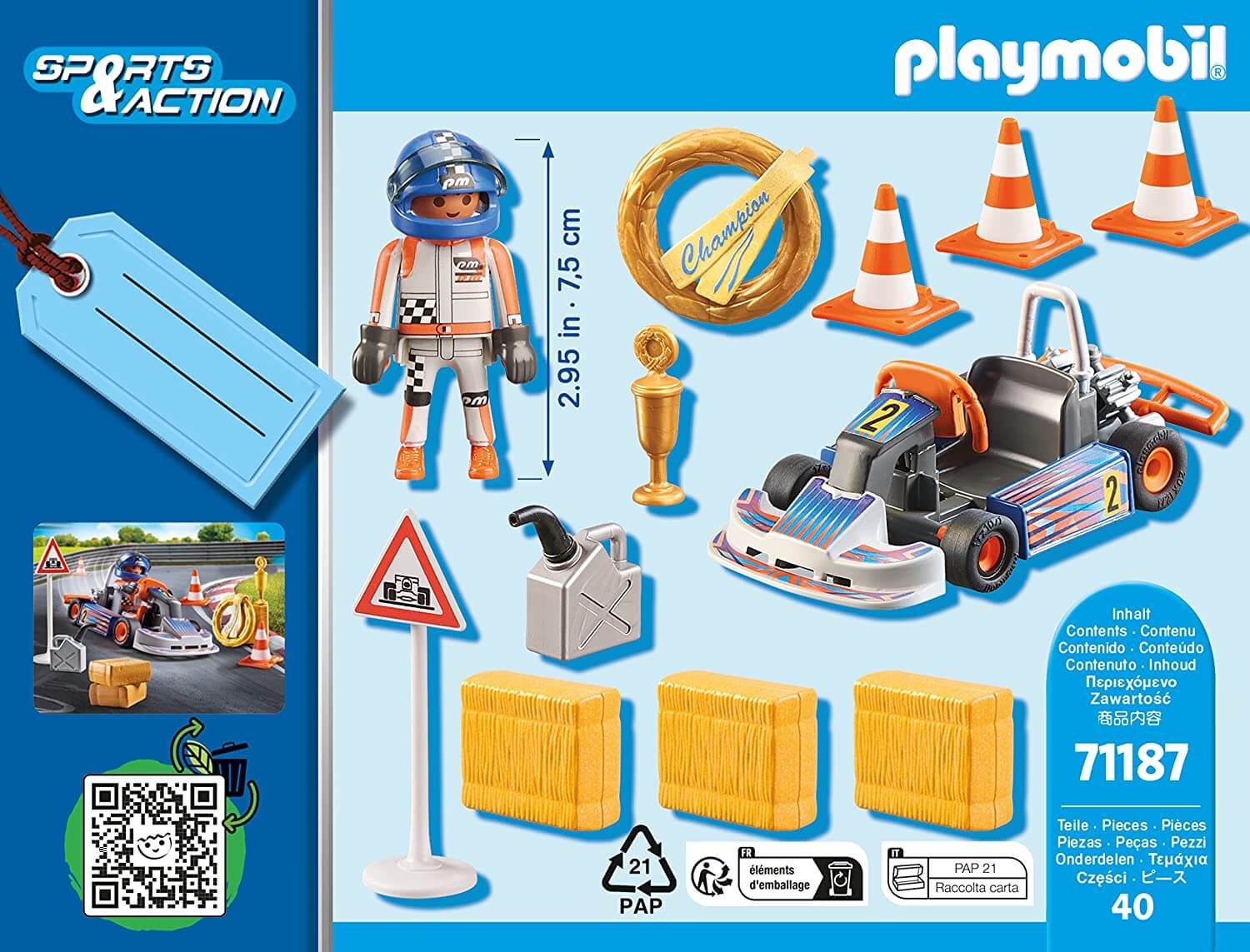 Carrera de karts ( Playmobil 71187 ) imagen d