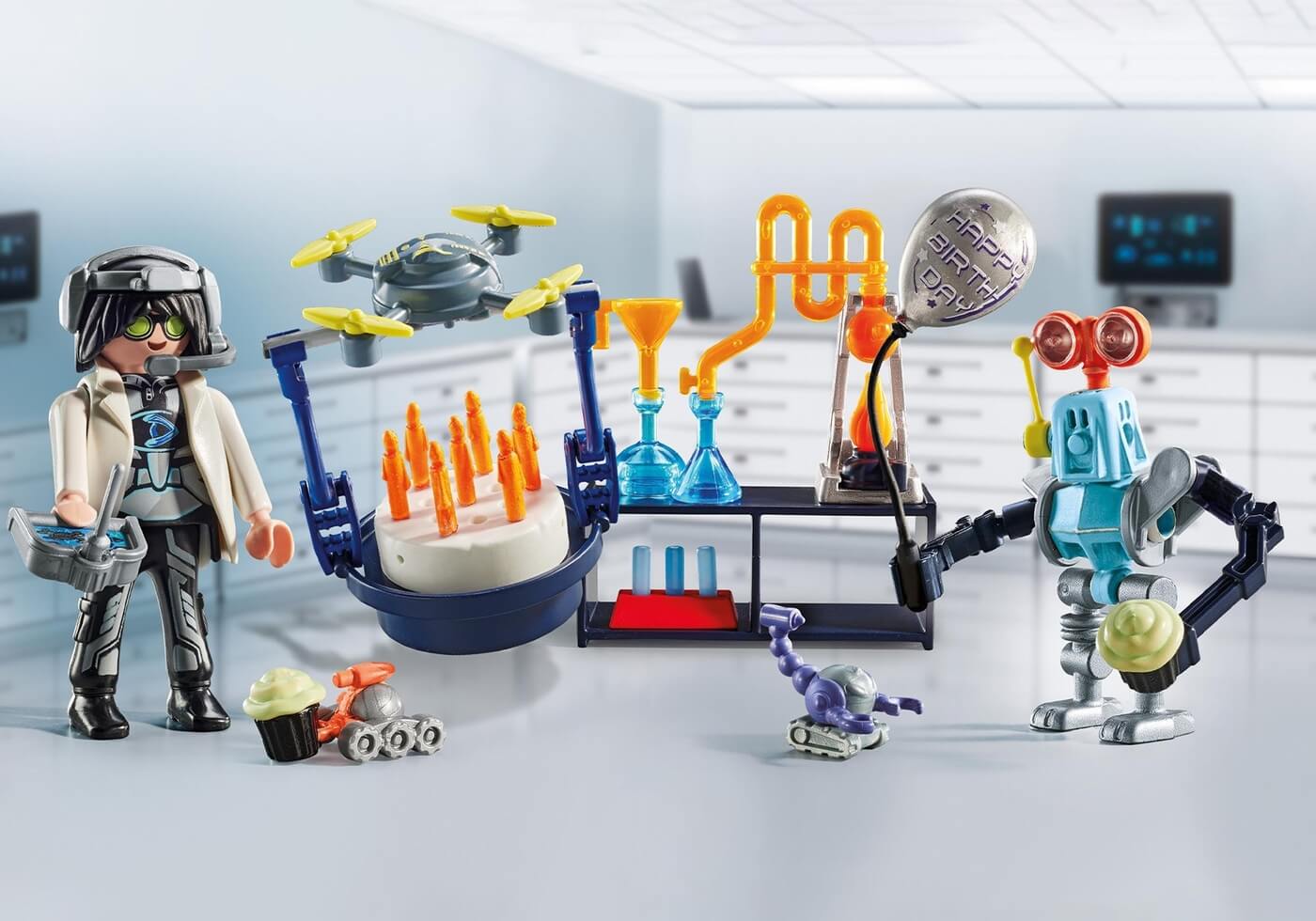 Investigador de laboratorio con robot (Especial 50 años) ( Playmobil 71450 ) imagen a