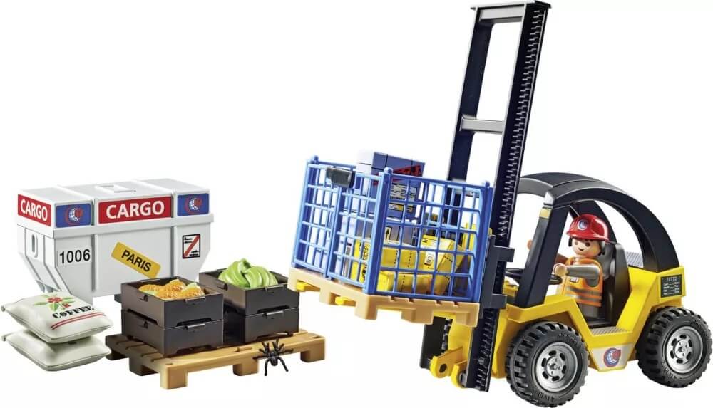 Carretilla Elevadora con Carga Pack Promocional ( Playmobil 71528 ) imagen a