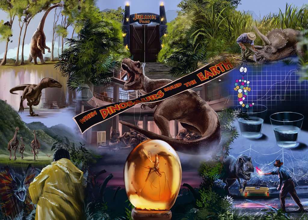1000 Jurassic Park 1993 Artist Collection Universal ( Ravensburger 17147 ) imagen a