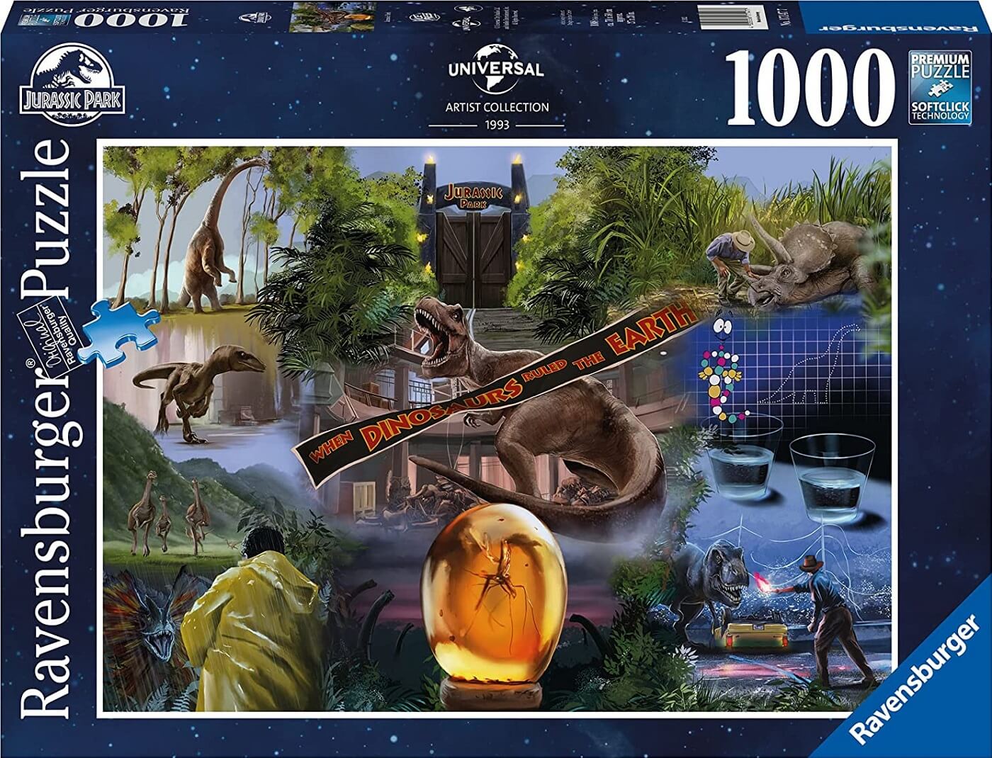 1000 Jurassic Park 1993 Artist Collection Universal ( Ravensburger 17147 ) imagen c