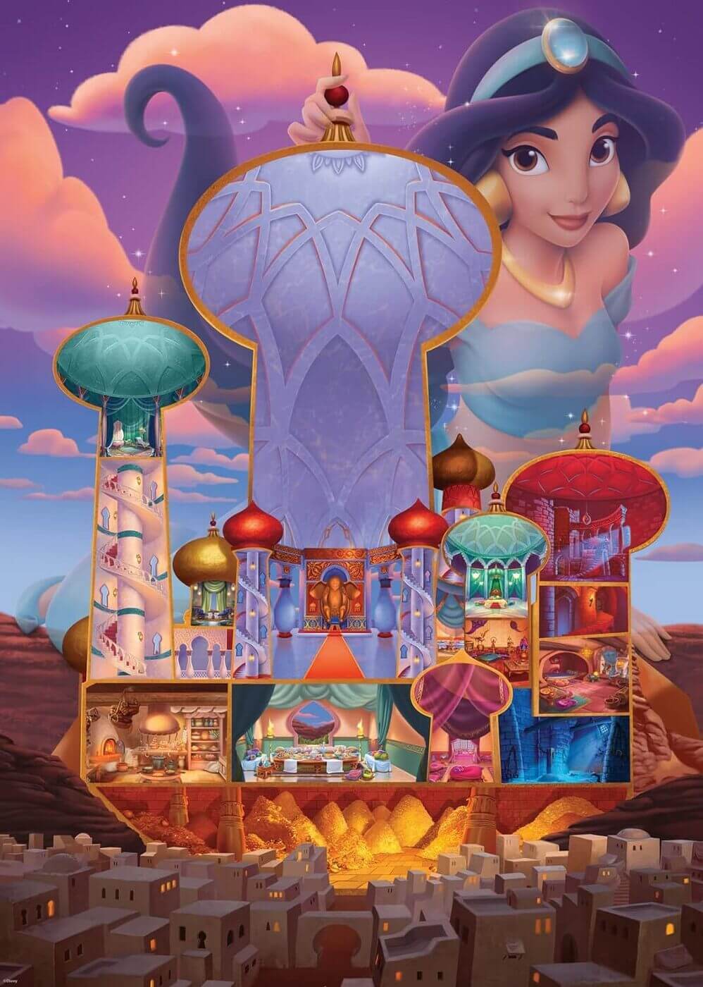 1000 Jasmine Disney Heroines Castle Collection ( Ravensburger 17330 ) imagen b