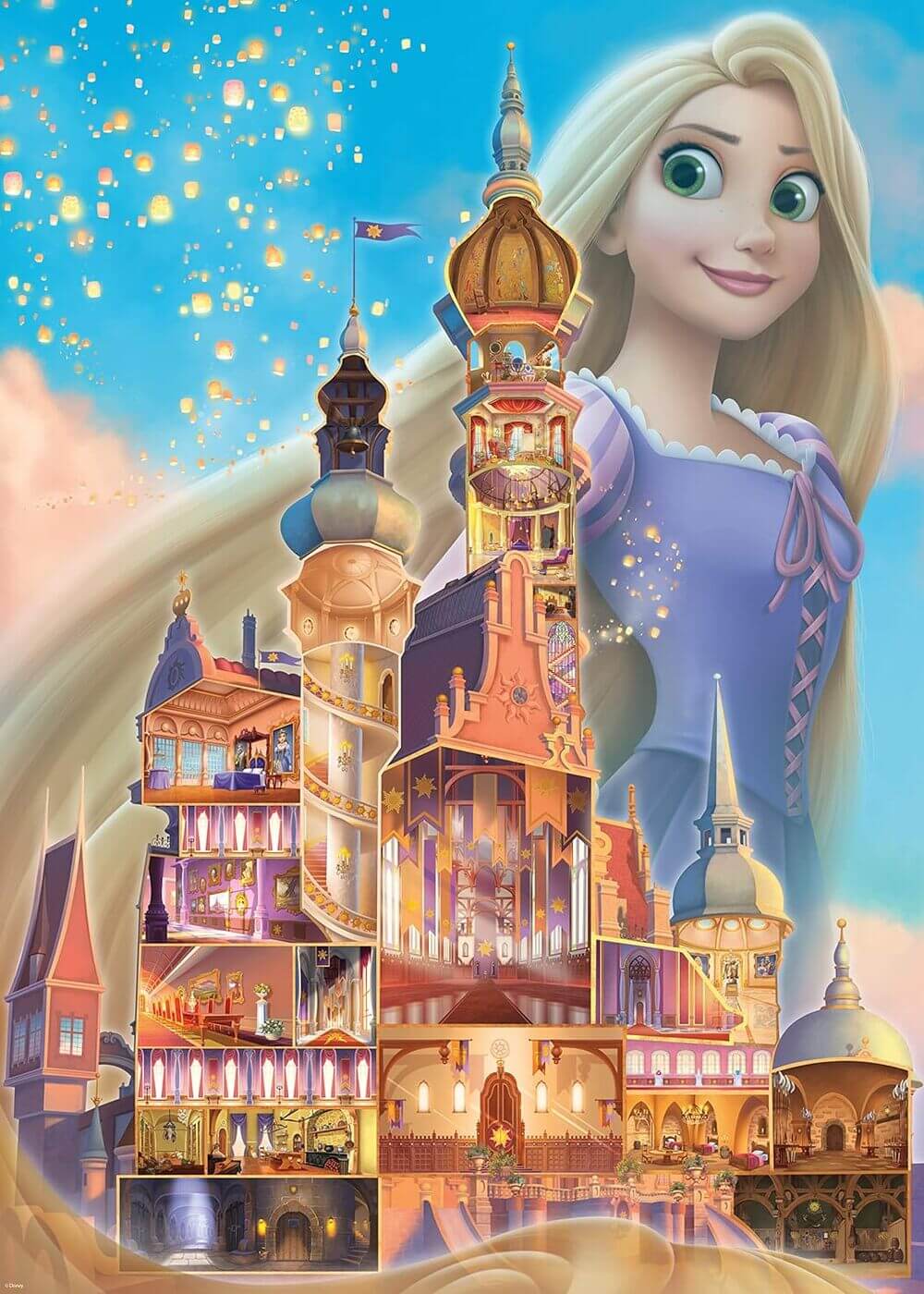 1000 Rapunzel Disney Heroines Castle Collection ( Ravensburger 17336 ) imagen b