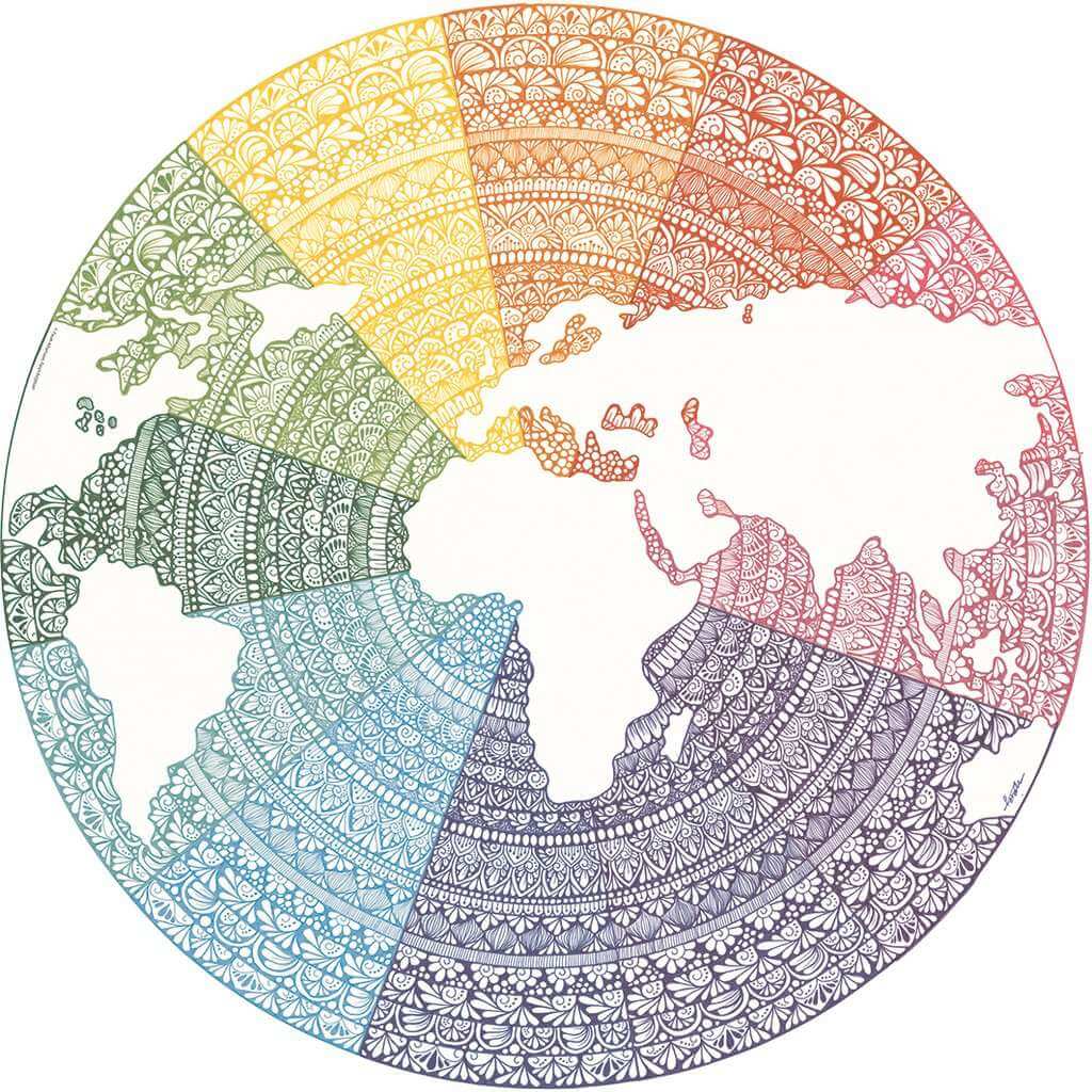 500 Mandala Circle of Colors ( Ravensburger 17168 ) imagen a