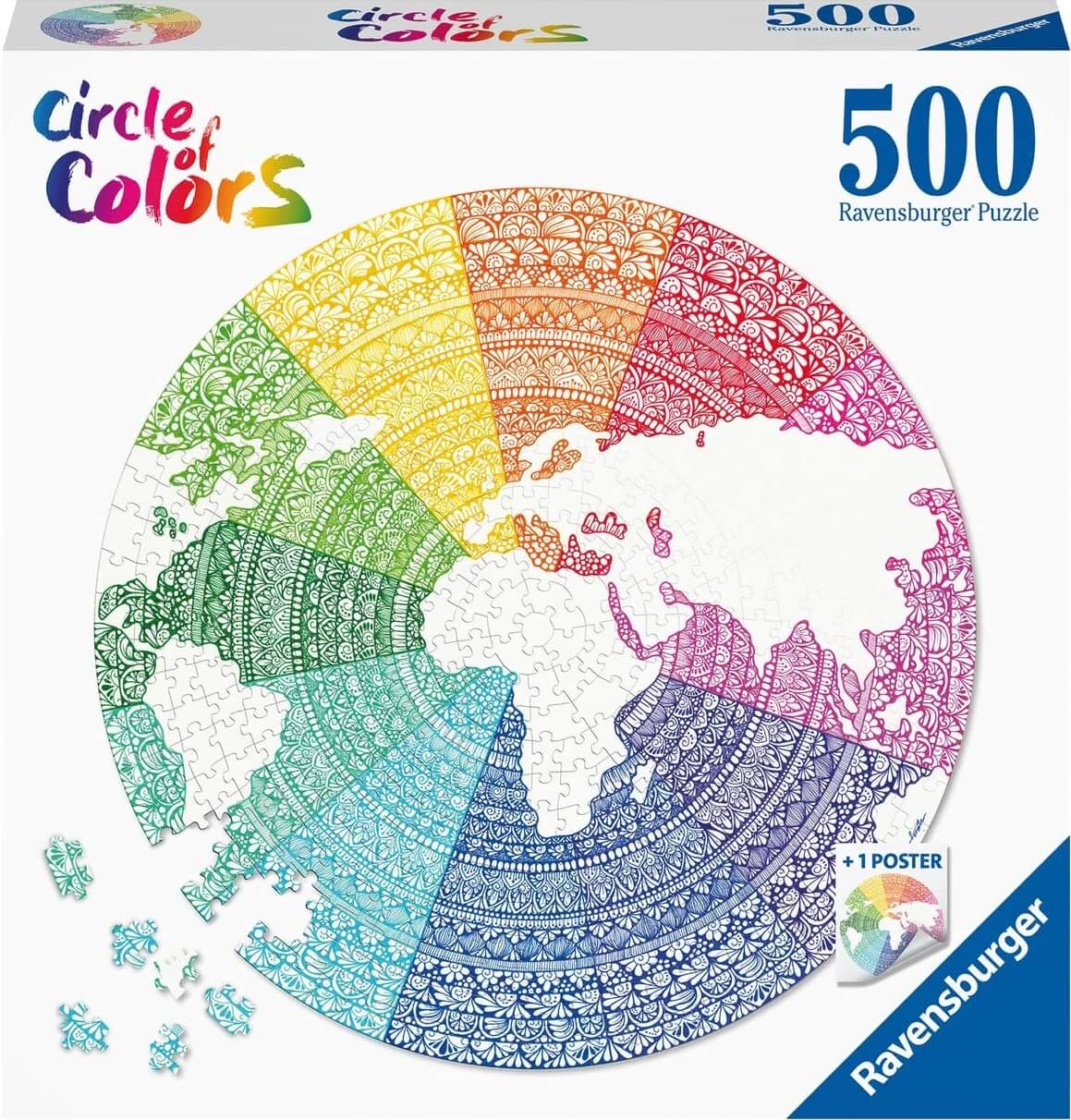500 Mandala Circle of Colors ( Ravensburger 17168 ) imagen c