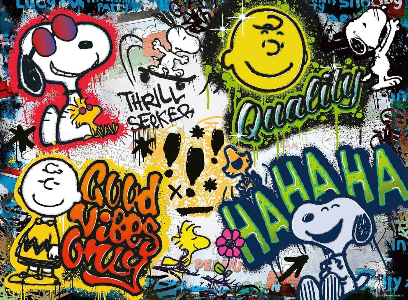 500 Peanuts Snoopy Graffiti ( Ravensburger 17538 ) imagen b