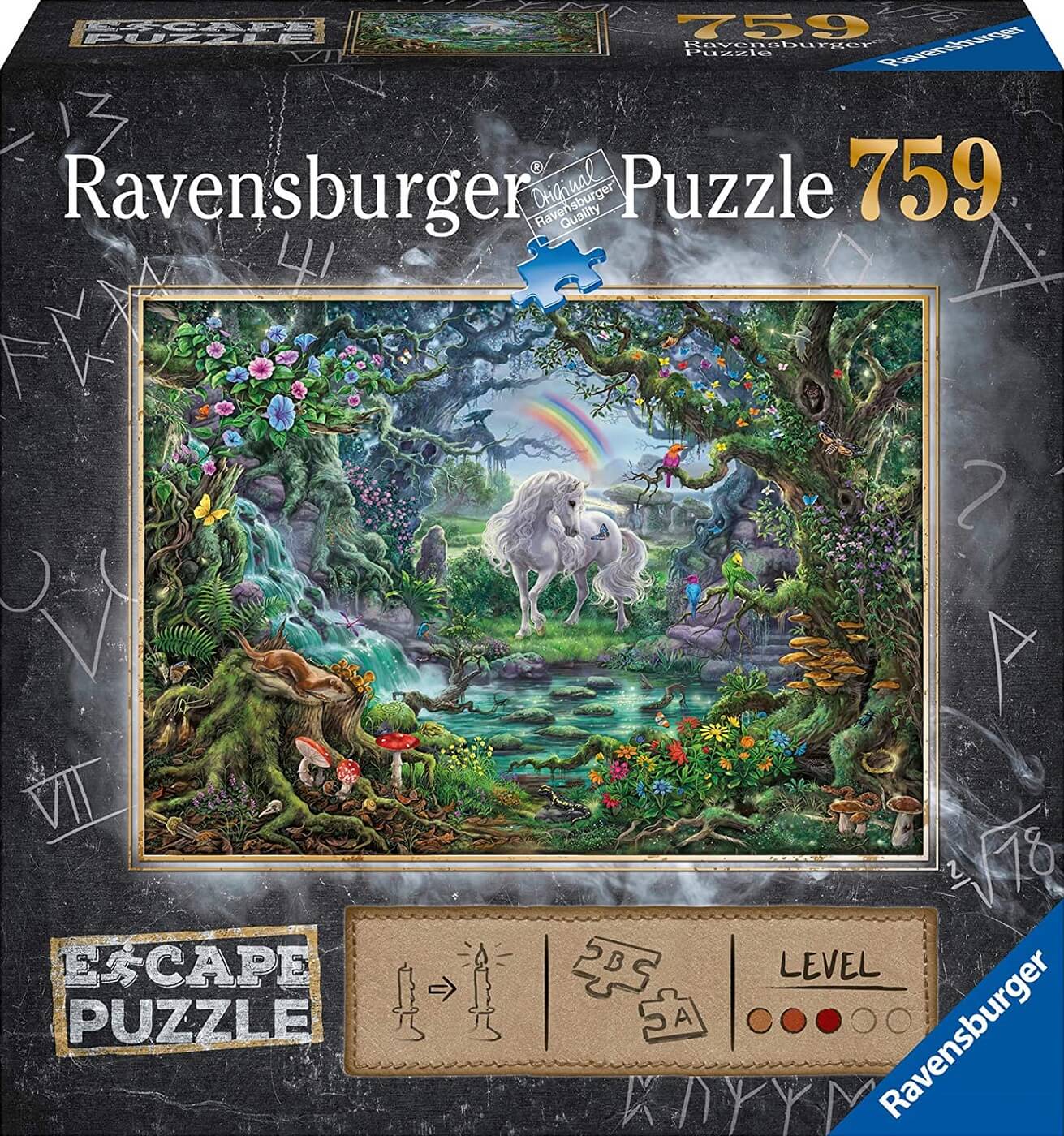 Ravensburger Puzzle Puzzle Adultos Puzzle Escape the Puzzle Rompecabeza Adultos de Calidad 759 Piezas Edad Recomendada 12+ Unicornio