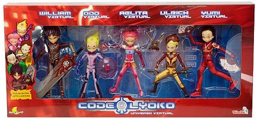 Código Lyoko - Set 5 Figuras - Ulrich, Yumi, Odd, Jeremy, y Aelita